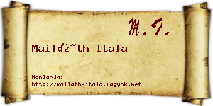 Mailáth Itala névjegykártya